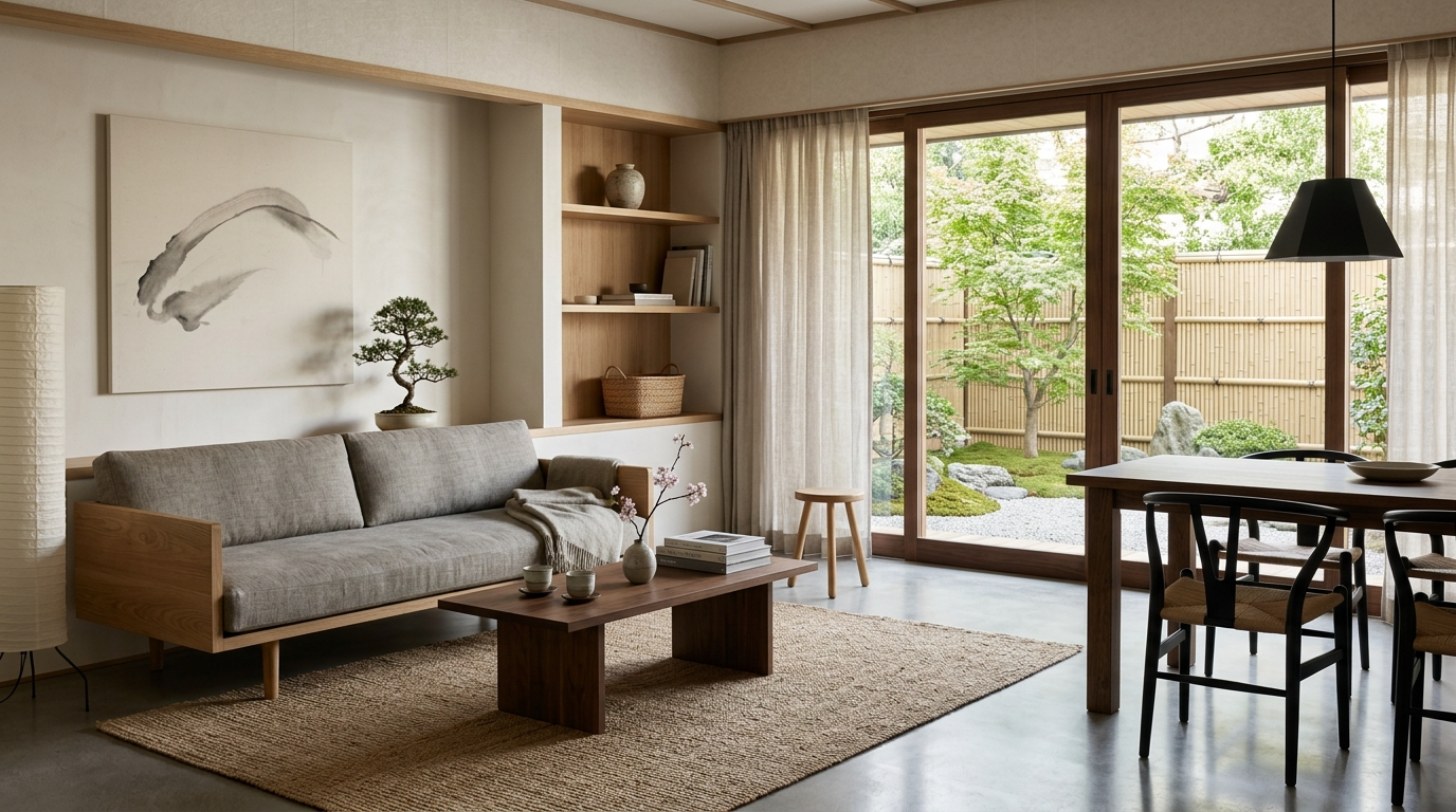 Use natural greenery in a restrained way